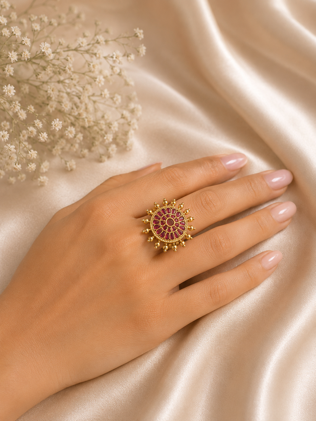 Ruby Bloom Statement Ring